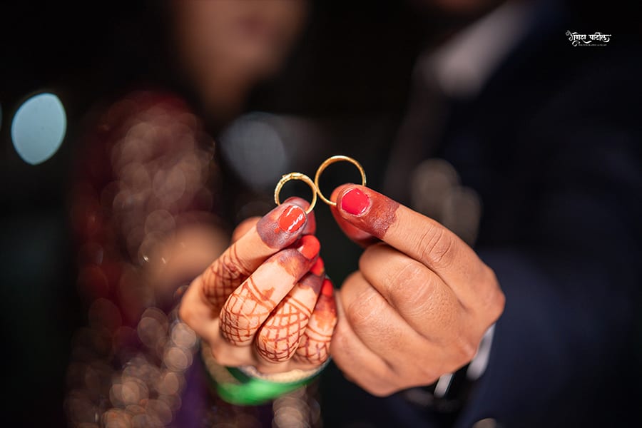 Ring exchange, both families watching
